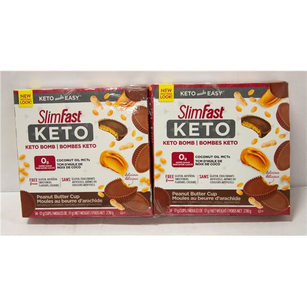 2PK SLIMFAST KETO BOMB PEANUT BUTTER CUP 14 17GRAM