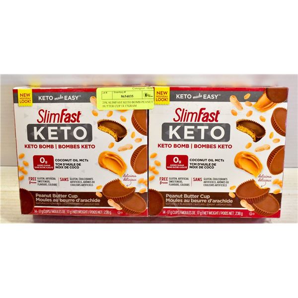 2PK SLIMFAST KETO BOMB PEANUT BUTTER CUP 14 17GRAM