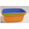 Image 1 : LOT OF 3 PLASTIC STORAGE TUBS