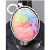 #51-NATURAL RAINBOW SOLAR QUARTZ RING /SIZE 7.5