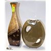 MISIXILE RUSTIC CERAMIC & GEMSEEK 2 PCS VASE