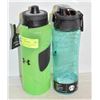 Image 1 : NEW LOT OF 2 UNDER ARMOUR WATER BOTTLES, GREEN