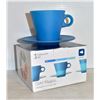 NEW OOH MAGICO BLUE CAPPUCCINO SET WITH CUP AND