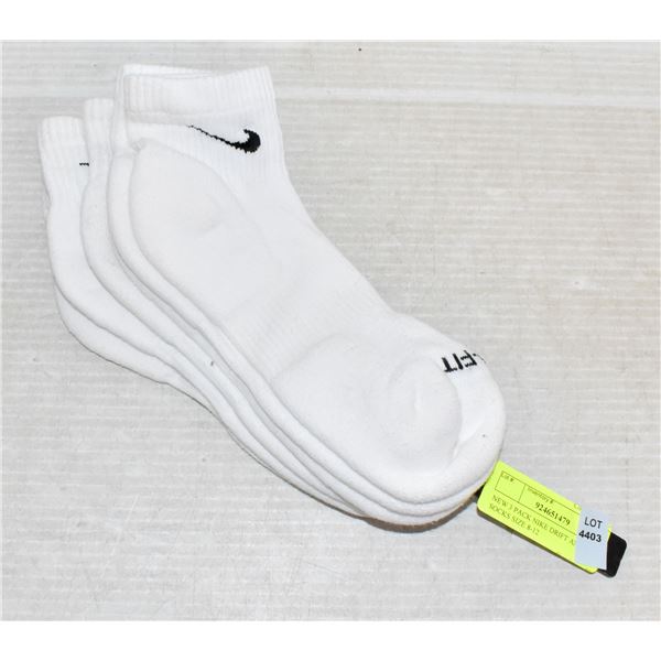 NEW 3 PACK NIKE DRIFT ANKLE SOCKS SIZE 8-12