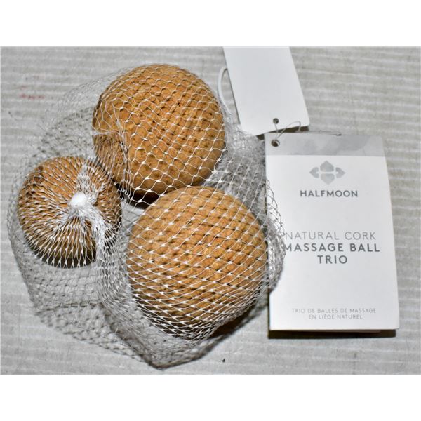 NEW NATURAL CORK TRIO MASSAGE BALLS, MADE BY