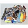Image 1 : STAINED GLASS ARTISAN LARGE FIGURAL W/ ARTIST CARD
