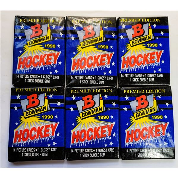 1)  LOT OF 6 FACTORY SEALED PACKAGES OF 1990