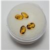 Image 1 : 29)  LOT OF 4 NATURAL 6 X 4 MM OVAL YELLOW CITRINE