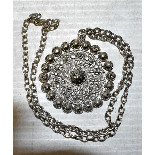 TIBETAN SILVER FILLIGREE ESTATE NECKLACE