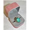 925 SILVER MALACHITE LARGE RING IN BOX