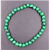 Image 1 : #82- GREEN MALACHITE BEAD BRACELET 6MM/8"