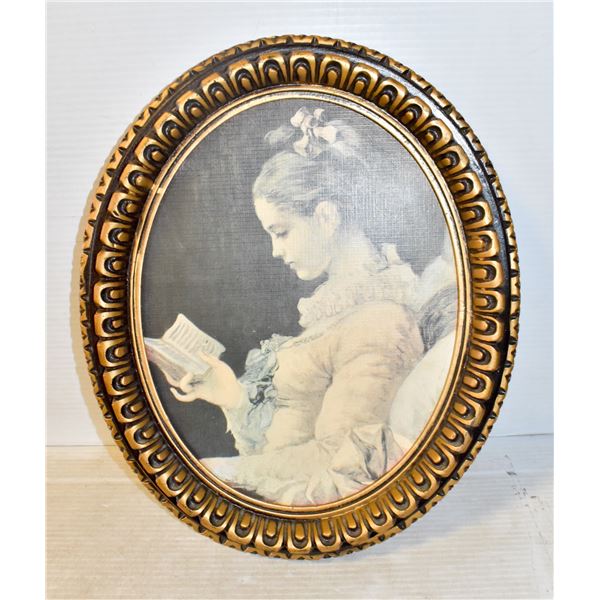 PICTURE WITH ORNATE FRAME 12.5 X 16 INCHES