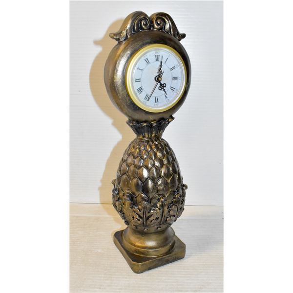 TALL BRONZE COLORED CLOCK