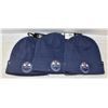 Image 1 : OILERS TOQUES 3 IN PACKAGE - NEW