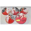 Image 1 : DECORATIVE PLATE BOXED SET (4)- "LADYS IN RED"