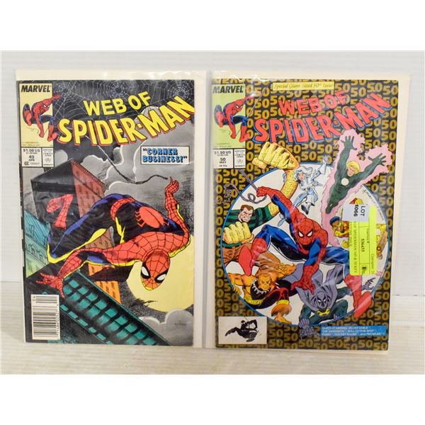 WEB OF SPIDERMAN #49 & 50 KEY MILESTONE ISSUE