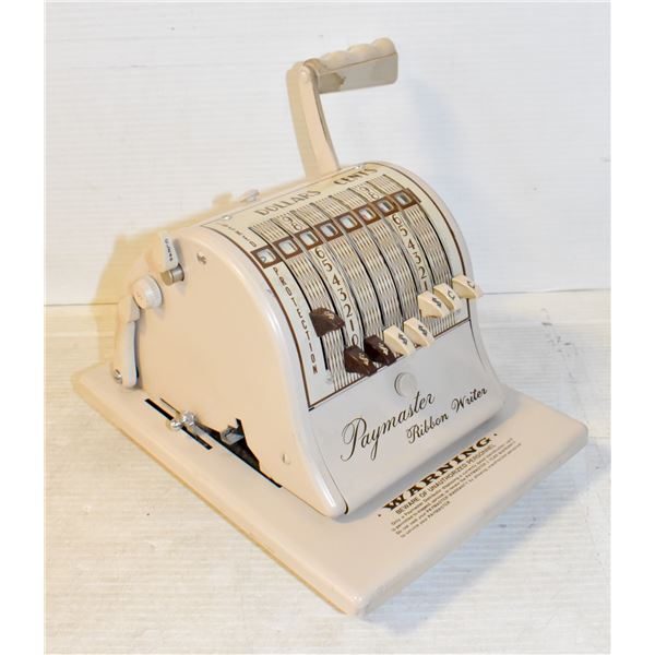 ANTIQUE PAYMASTER CHEQUE MACHINE
