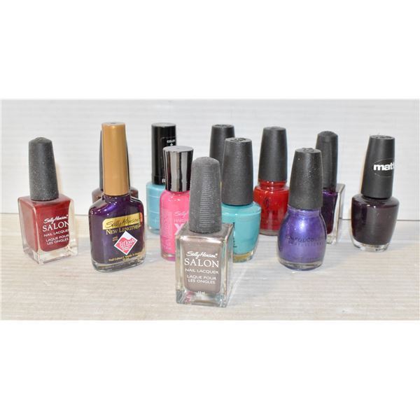 NEW 12 BRAND NAME ASSORTED COLOURS NAIL POLISH