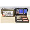 Image 1 : DOUBLE NINE DOMINOS SET + CARDS DICE IN LEATHER