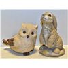 Image 1 : HEAVY GARDEN SQUIRREL, GLASS EYES, DETAILED OWL