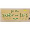 Image 2 : FOR THE SOUND OF YOUR LIFE WOODEN SIGN L-30"