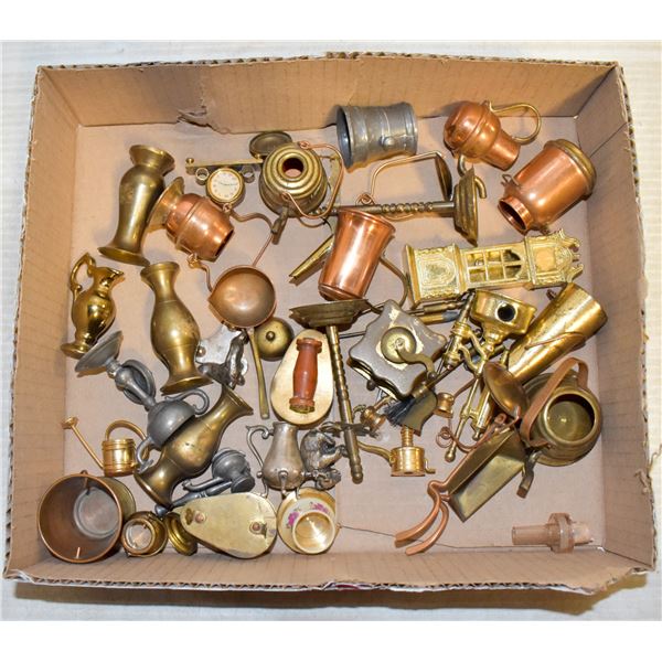 VINTAGE BRASS/COPPER MINIATURES- ASSORTED LOT OF