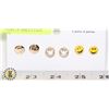 Image 1 : 3 NEW PAIRS OF SMILEY FACE EARRINGS