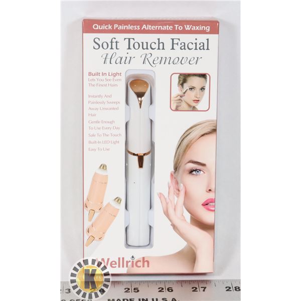 NEW SOFT TOUCH FACIAL HAIR REMOVER BUILT IN LED