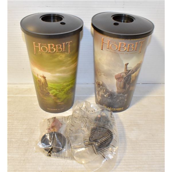 2 X HOBBIT COLLECTOR CUBS W/UNOPENED FIGURINE TOPP