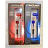 Image 1 : PAIR OF NEW EAR BUD WITH MICROPHONE COLOR TUNES