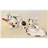 COLLECTRER COW TEA SET AND BUTTER DISH