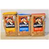 Image 1 : 3 BAGS OF QUAKER OATS LARGE FLAKE OATS, ONE MINUTE