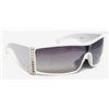 NEW WHITE MODERN WIDE LENS SUNGLASSES