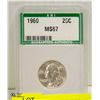 Image 1 : 1960 U.S MS67 CERTIFIED SILVER QUARTER
