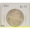 Image 1 : 1966 CANADIAN SILVER HALF DOLLAR - AU 55