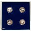 Image 1 : 1998 STERLING SILVER OCEAN GIANTS 50 CENT 4 COIN
