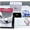 Image 2 : NEW GENUINE TISSOT WHITE DIAL LEATHER STRAP WATCH W/BOX