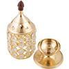 Image 1 : NEW DIYA DECORATIVE BRASS CRYSTAL OIL LAMP LANTERN