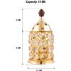 Image 2 : NEW DIYA DECORATIVE BRASS CRYSTAL OIL LAMP LANTERN