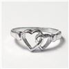 BZ957-27 SILVER HEART RING