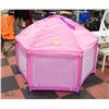 NEWLY ASSEMBLED PINK PRINCESS KLASSY PLAY TENT