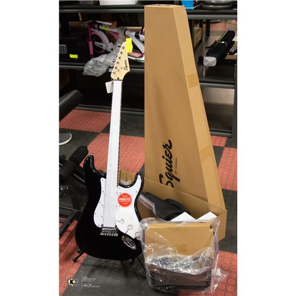 NEW SQUIRE BY FENDER COMPLETE ELECTRIC GUITAR SET