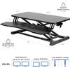 Image 2 : NEW VIVO 32" DESK RISER/CONVERTER, HEIGHT ADJUST