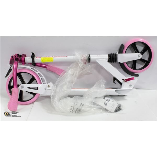 WHITE/PINK JOYCRUISE KICK SCOOTER WITH CARRYING