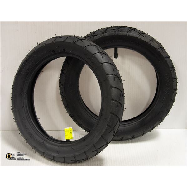 PAIR OF NEW 12 1/2" X 2 1/4" KIDS TIRES AND TUBES