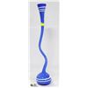Image 1 : 32.5 INCH BLUE AND WHITE ARABESKA ART GLASS VASE