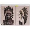 Image 1 : TWO NATIVE ART CANVAS BOTH ARE 28" X 20"