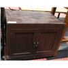 Image 1 : WOODEN STORAGE BOX W/ 2 DOORS APPROX W-14" L-21.5"