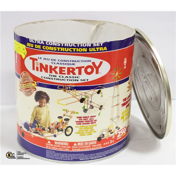 VINTAGE TINKERTOY SET WITH OVER 125 PCS.