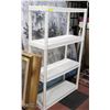 WHITE 4-TIER INTERLOCKING SHELVING UNIT